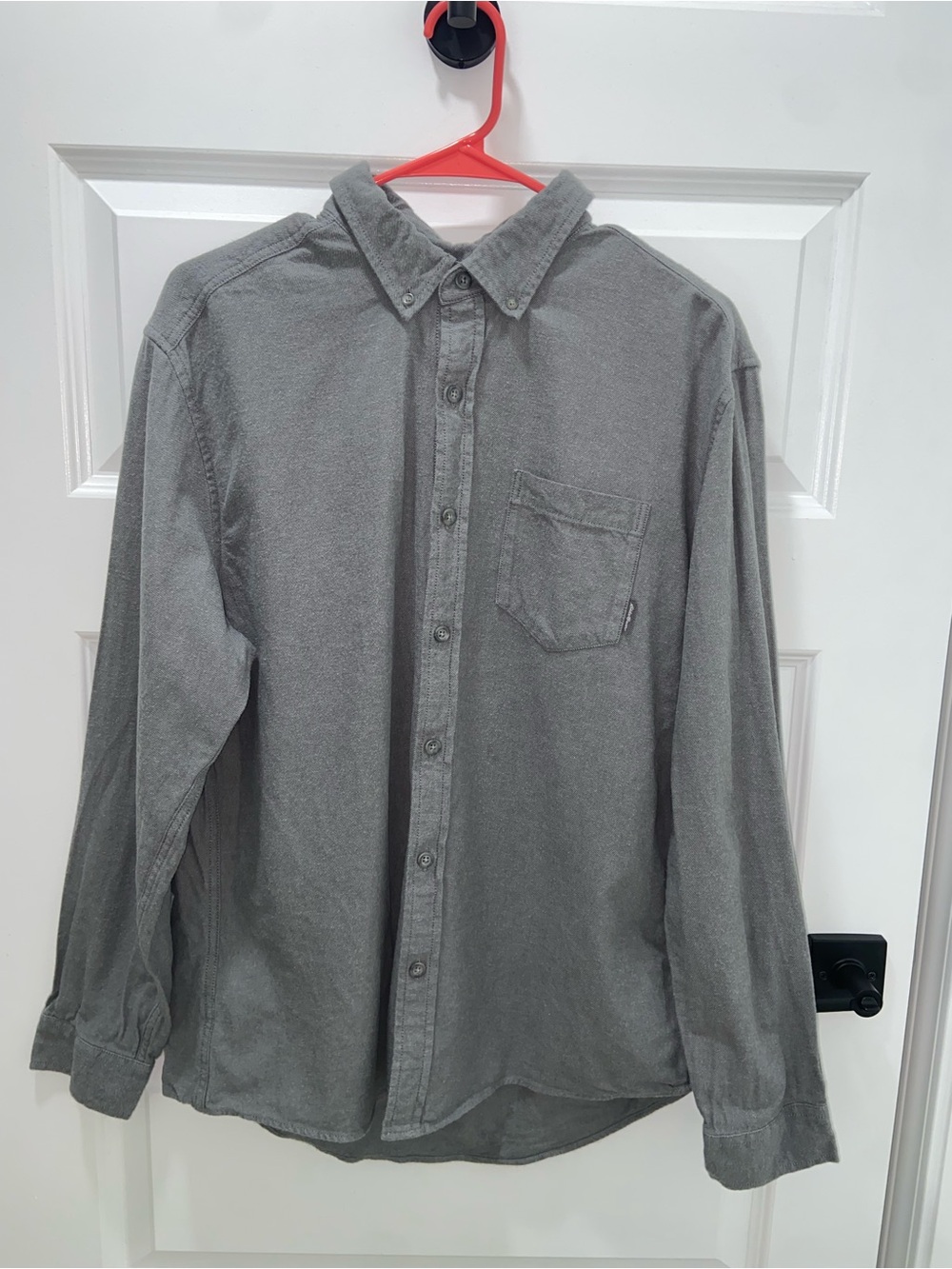 Men's Gray Eddie Bauer Button-Down Long Sleeve Shirt L